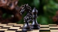 Baroque Animal Chess Pieces On A Dark Board