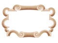 Baroque architectural ornamental decorative frame