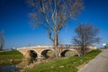 Baroque-Art Nouveau bridge over the Black Water in Kralova near Senec Royalty Free Stock Photo