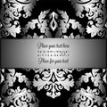 Baroque background with vintage frame Royalty Free Stock Photo