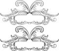 Baroque Banner Two Styles Royalty Free Stock Photo