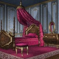 Baroque bedroom Royalty Free Stock Photo