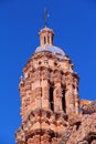 Baroque belfry of the Zacatecas cathedral, mexico XVIII Royalty Free Stock Photo