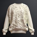 Baroque Brushwork: Photorealistic 3d Printed Sweater In Ivory