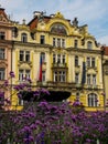 Baroque buildings in Prague Old Town Square Royalty Free Stock Photo