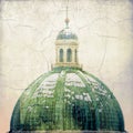 Baroque cathedral. Detail of the cupola. Brescia - Italy. Called the New Cathedral. 17th century. Royalty Free Stock Photo