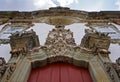 Baroque church ornaments on facade in Sao Joao del Rei, Brazil