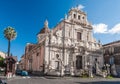 The baroque church of San Sebastiano in Acireale Sicily, Italy