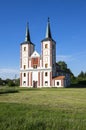 Baroque Church of St. Margaret, Chrast, Podlazice village, Czech republic, Europe Royalty Free Stock Photo