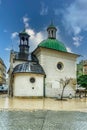 Baroque Church of St. Wojciech on main market square in cracow i Royalty Free Stock Photo