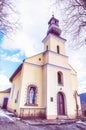 Baroque-Classicist Roman-Catholic church, Vlkolinec, retro filte