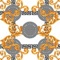 Baroque colored with greek design pattern Royalty Free Stock Photo