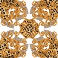 Baroque colored with greek design pattern Royalty Free Stock Photo