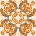 Baroque colored with greek design pattern Royalty Free Stock Photo