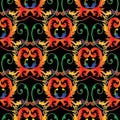 Baroque colorful seamless pattern. Vector antique background. Vi