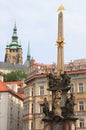 Baroque column of Holy Trinity in Prague Royalty Free Stock Photo