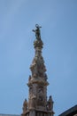 Baroque column known as Guglia dell Immacolata or Our Lady of the Immaculate Conception in Naples, Italy