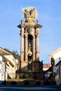 baroque column of Saint Trinity, Saint Trinity Square, Banska St Royalty Free Stock Photo