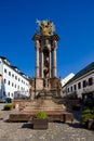 baroque column of Saint Trinity, Saint Trinity Square, Banska St Royalty Free Stock Photo