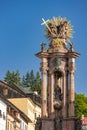 baroque column of Saint Trinity, Saint Trinity Square, Banska Stiavnica, Slovakia Royalty Free Stock Photo
