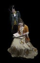 Baroque couple reeding book