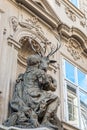 A baroque decoration on a house in Prague Royalty Free Stock Photo