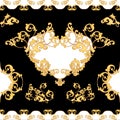 Baroque Decorative Element Seamless Pattern