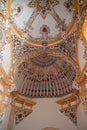 Baroque dome ceiling detail cathedral church Royalty Free Stock Photo