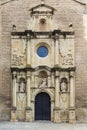 Baroque doorway of Museum of Navarra in Pamplona, Spain Royalty Free Stock Photo