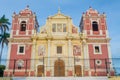 The baroque El Calvario Church facade, located in Leon, Nicaragua