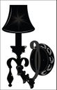 Baroque Elegant Rich Wall lamp with ornaments Royalty Free Stock Photo