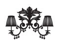 Baroque Elegant Wall lamp with ornaments Royalty Free Stock Photo