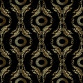 Baroque embroidery seamless pattern. Greek mandala