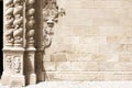 Baroque facade of a church in Catalonia, Spain. No people and empty copy space