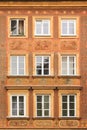 Baroque facade in the Old Town. Warsaw. Poland Royalty Free Stock Photo