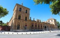 Baroque facade of the Palace of San Telmo in Seville at sunny day , Spain. Royalty Free Stock Photo