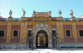 Baroque facade of the Palace of San Telmo in Seville at sunny day , Spain. Royalty Free Stock Photo