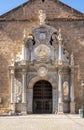 Baroque facade of Parish of Ss. Justus and Pastor in Granada, Spain Royalty Free Stock Photo