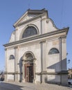 Santa Maria Assunta church facade, Rovato, Italy Royalty Free Stock Photo