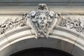 Baroque Head on Doorway, 17 Jasna, Warsaw, Poland