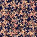 Baroque floral vintage seamless pattern. Royalty Free Stock Photo