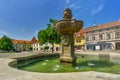 Fountain with dolphines at Uherske Hradiste Royalty Free Stock Photo