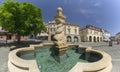 Fountain with dolphines at Uherske Hradiste Royalty Free Stock Photo