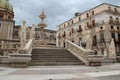 baroque fountain (pretoria) in palermo in sicily (italy)