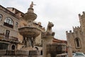 baroque fountain (quattro fontane) in taormina in sicily (italy)