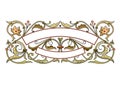 Vector - baroque frames and decorative elements - vintage banner with ribbon