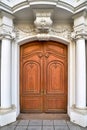 Baroque front door of an old house in Dresden Royalty Free Stock Photo