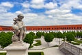 The baroque garden and statues of Bratislava Castle