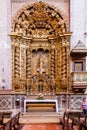 Baroque gilded chapel dedicated to Our Lady in the interior of the Santarem See Cathedral