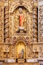 Baroque gilded chapel with a Jesus Christ image inside the Santarem See Cathedral